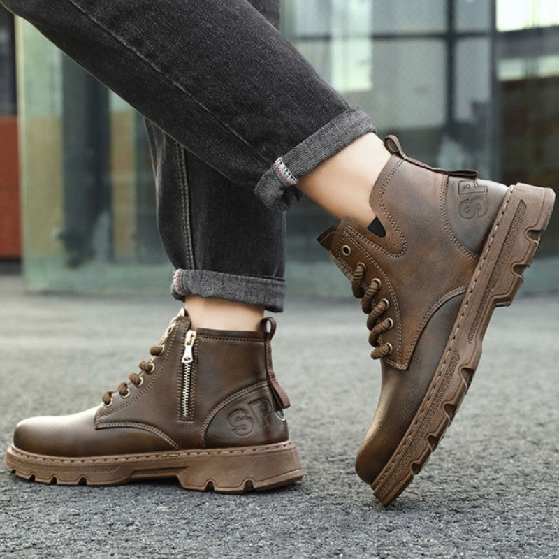 Leatherwork Boots - ​ الرجال 2025 شتاء جديد وصول