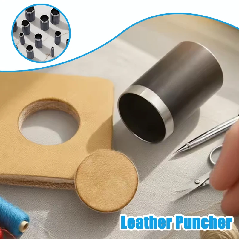 Leatherwork Hole Punch - مجموعة أدوات ثقب الجلد الدائرية بـ