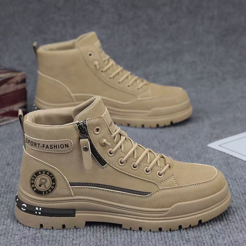 Leatherwork Boots - الرجال الرجعية عالية أعلى أحذية عمل