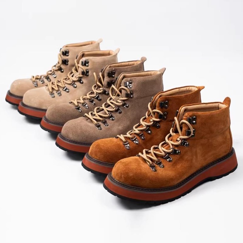 Leatherwork Boots - أحذية رجالية يابانية ذات نعل سميك