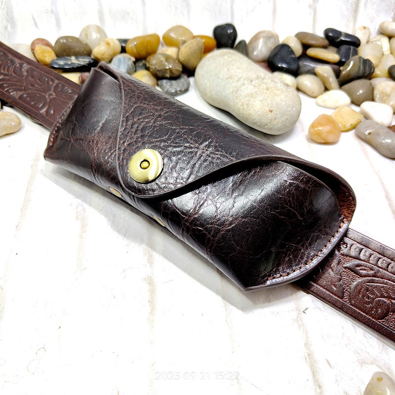 Leatherwork Belt - Blongk نظارات حقيبة الخصر حقيبة حقيقية