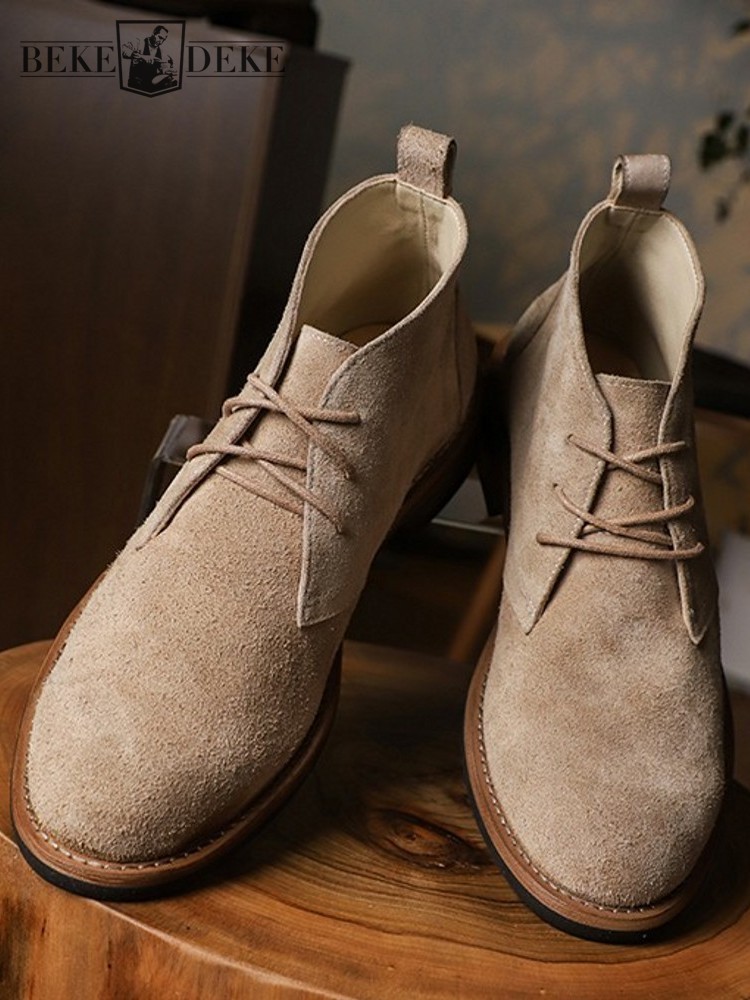 Leatherwork Boots - الموضة تنوعا الذكور الدانتيل متابعة اللون