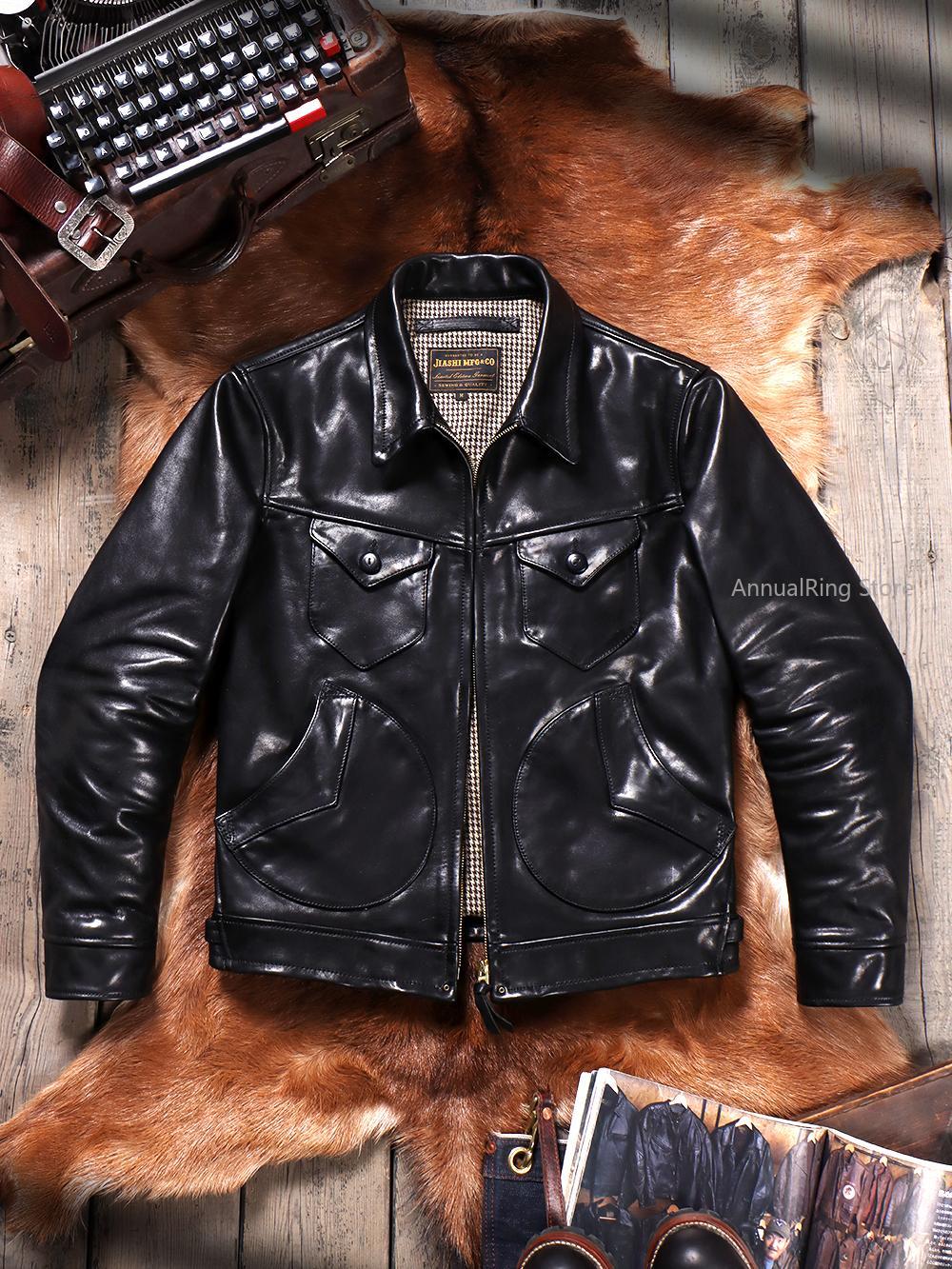 سترة رجالية قصيرة من جلد البقر - مراجعة Leather Work Jacket وسعره