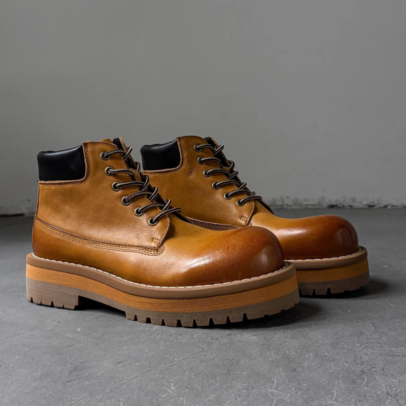 النمط البريطاني الرجال حذاء من - مراجعة Leatherwork Boots وسعره
