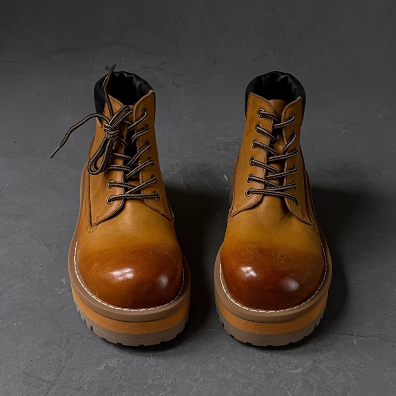 النمط البريطاني الرجال حذاء من - مراجعة Leatherwork Boots وسعره
