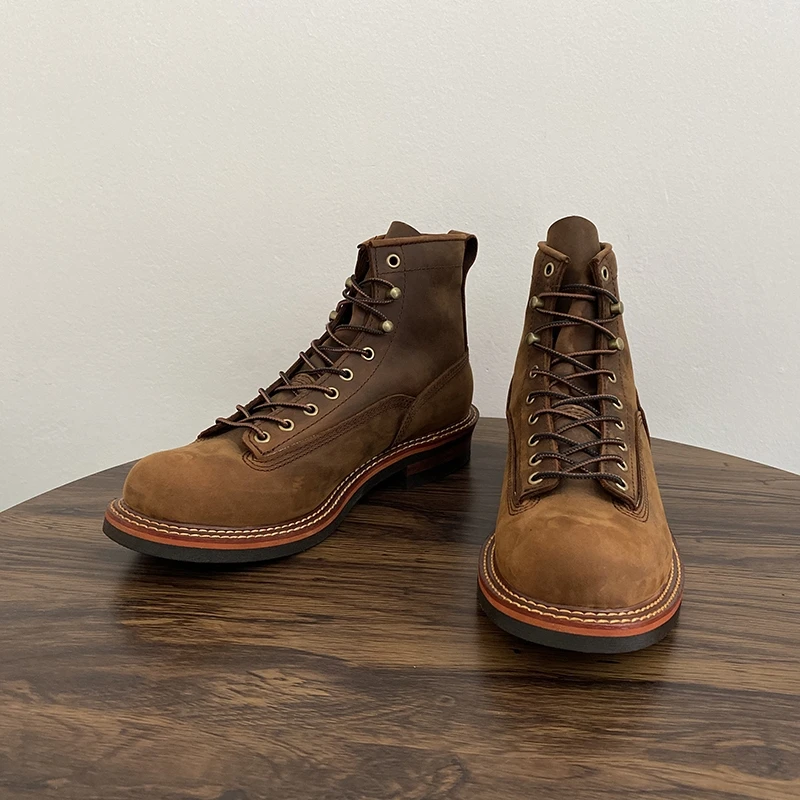 خمر الرجال البريطانيين حذاء من - مراجعة Leatherwork Boots وسعره