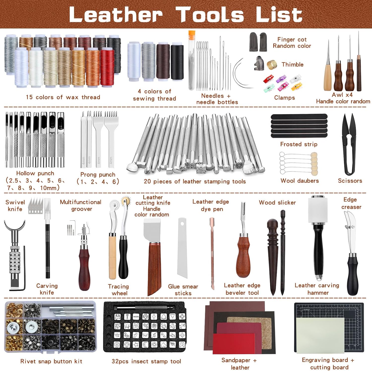 طقم أدوات تشكيل الجلود، أدوات  - مراجعة Leatherwork Kit وسعره