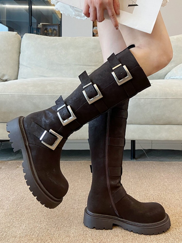 أحذية نسائية عصرية متعددة الأح - مراجعة Leatherwork Boots وسعره