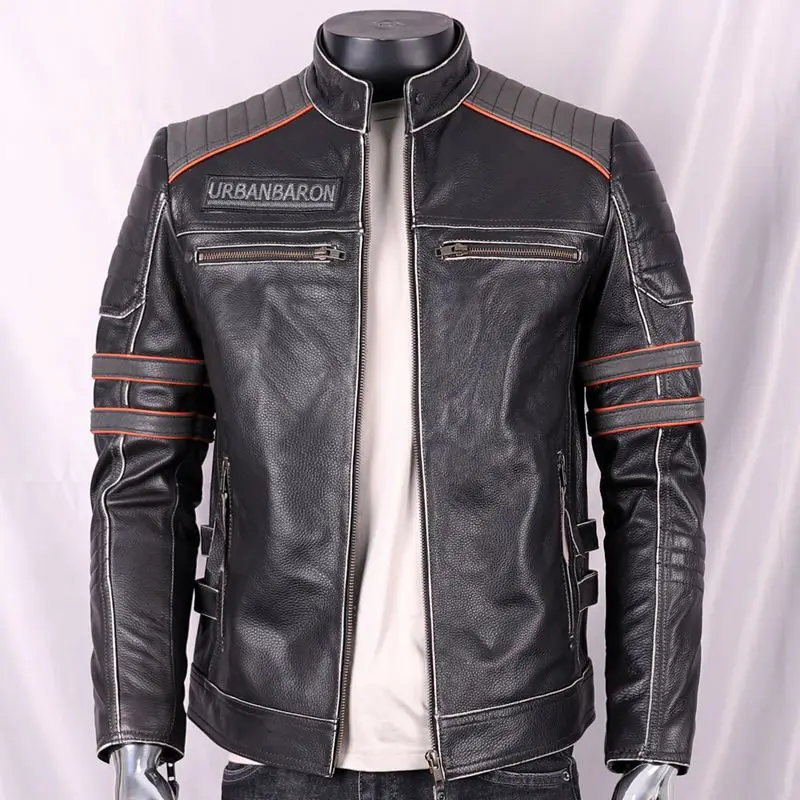 جاكيت من الجلد الطبيعي للرجال  - مراجعة Leather Work Jacket وسعره