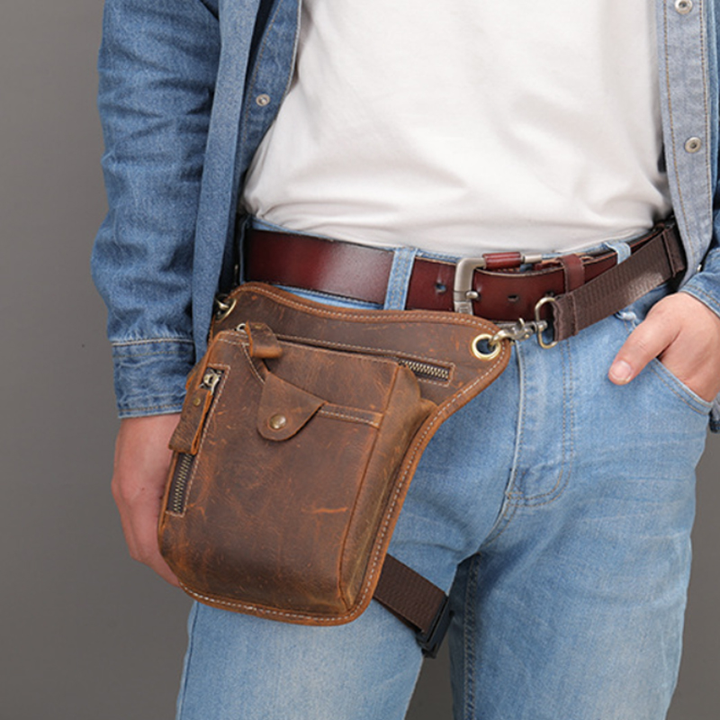 خمر الرجال الخصر حزمة مراوح قط - مراجعة Leatherwork Belt وسعره