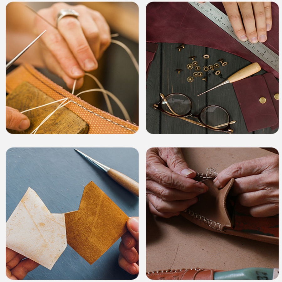 قطعتان من أداة خياطة يدوية للج - مراجعة Leatherwork Hole Punch وسعره