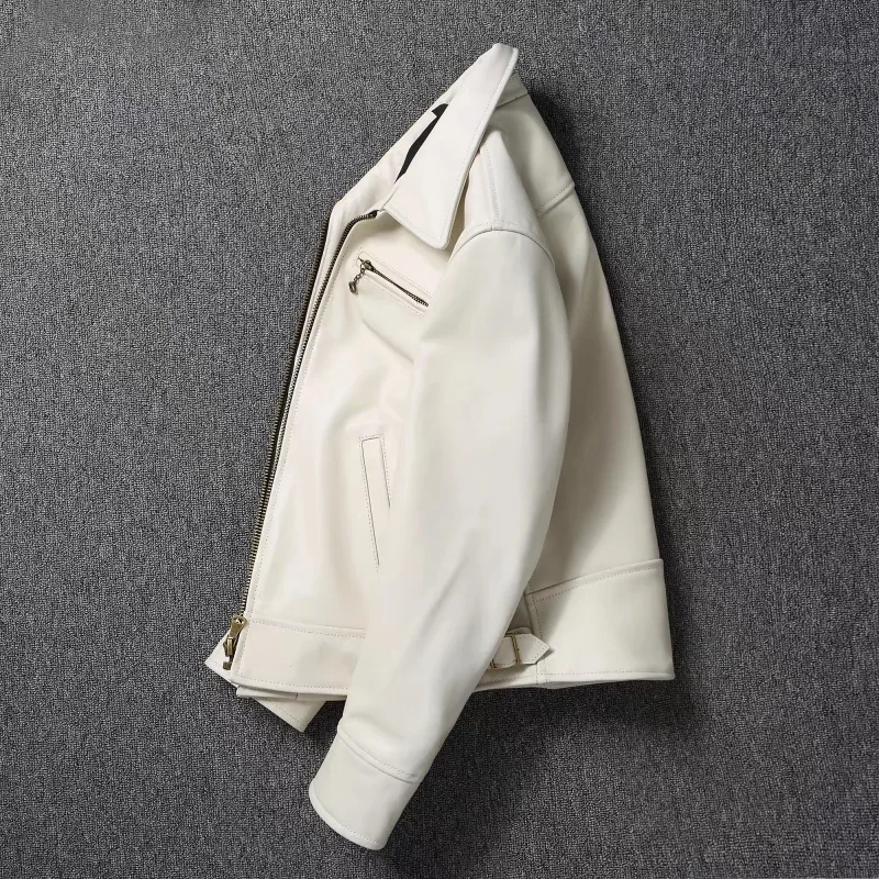 جاكيت رجالي من الجلد الطبيعي ، - مراجعة Leather Work Jacket وسعره