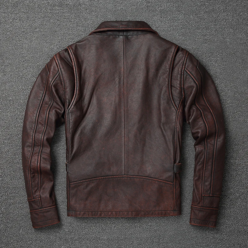 سترة جلدية كبيرة الحجم مصنوعة  - مراجعة Leather Work Jacket وسعره