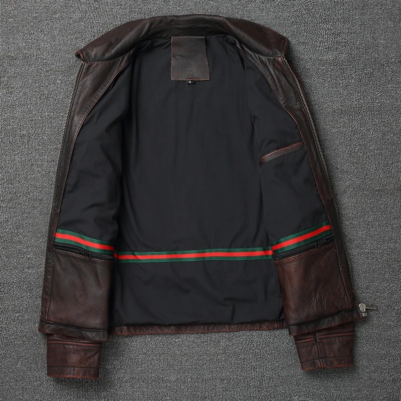 سترة جلدية كبيرة الحجم مصنوعة  - مراجعة Leather Work Jacket وسعره