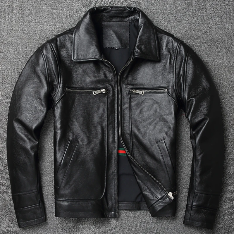 سترة جلدية كبيرة الحجم مصنوعة  - مراجعة Leather Work Jacket وسعره
